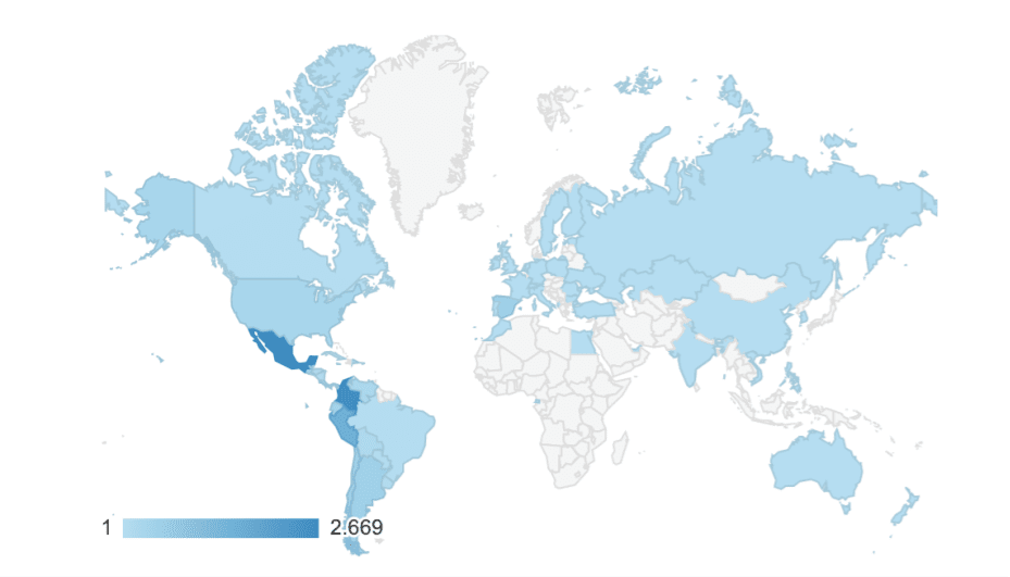 dpersonas.com 10 000 usuarios 10 000 agradecimientos google analytics map