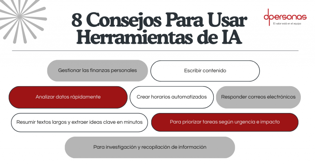 Optimiza tu tiempo con estos 8 consejos para usar herramientas de Inteligencia Artificial 1 La habilidad 1 que buscan las empresas en 2025 5 2